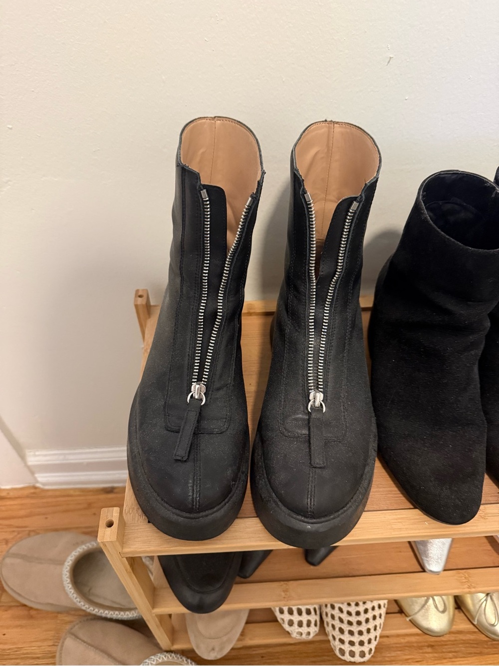 Steve Madden platform black boots